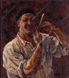 Selbstporträt mit einem Rasiermesser Selbstporträt mit einem Rasiermesser