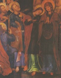 Fragment des Symbols Die Elevation Christi in den Himmel von der Fragment des Symbols Die Elevation Christi in den Himmel von der