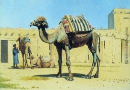 Camel im Hof ​​der Karawanserei