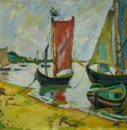 Nidden Küstenlandschaft mit Fischerboote