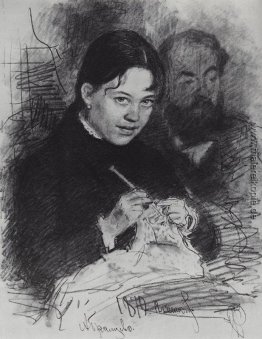 Porträt von E. L. Prahova und Maler R. S. Levitsky