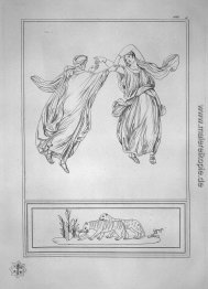 Zwei Bacchantinnen tanzen