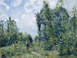 Wanderer in der Nähe der Holz