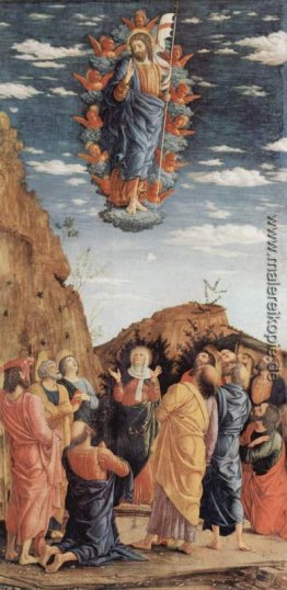 Die Himmelfahrt, links Handplatte vom Altarpiece