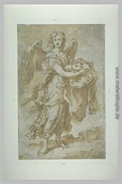 Engels, der die Tunika und Würfel