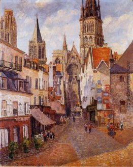 Sonnenlicht, Nachmittag, La Rue de l'Epicerie, Rouen