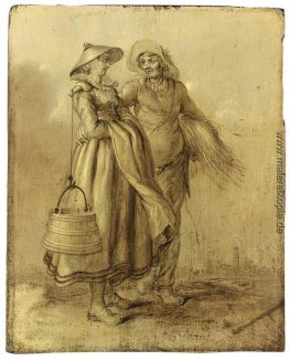Ein Amorous Ländliche Paare im Gespräch