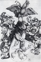 Wappen mit Löwe und Hahn Wappen mit Löwe und Hahn
