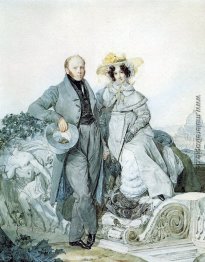 Porträt von G. N. V. und A. Olenin Porträt von G. N. V. und A. Olenin