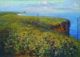 Landschaft (Meer und Blumen)