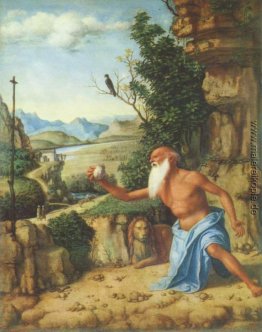 St Jerome in einer Landschaft