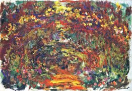 Pfad unter der Rose Spaliere, Giverny