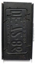 Untitled (Black License Plate)