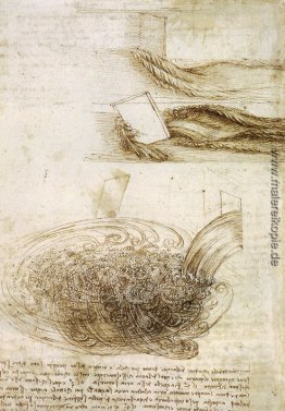 Studium der Wasserdurch Hindernisse und fallen