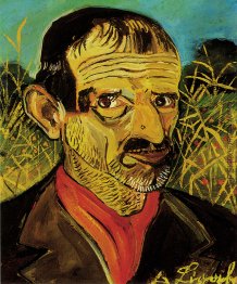 Selbstbildnis mit rotem Schal