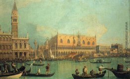 Den Dogenpalast mit der Piazza di San Marco