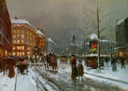 Place de Clichy im Winter