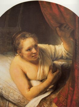 Frau im Bett