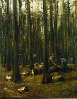 Holzfäller im Wald