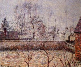 Landschaft, Frost und Nebel, Eragny