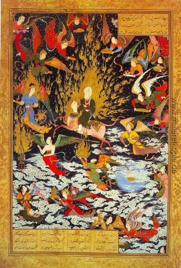 Der Aufstieg von Mohammed in den Himmel (Mi'raj) (Khamseh)