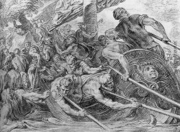 Odysseus landet am Strand von Hades