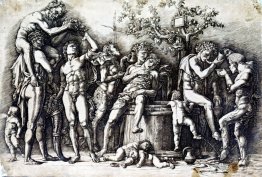 Bacchanal mit einem Wein