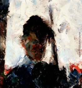 Self-Portrait in einem Pelzmütze