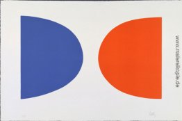 Blau und Orange aus Suite von siebenundzwanzig Farblithographien
