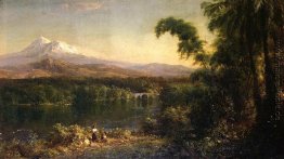 Die Zahlen in einer ecuadorianischen Landschaft