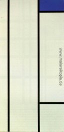 Vertikale Komposition mit Blau und Weiß