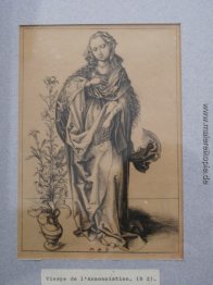 Gravur auf Kupfer der Verkündigung Gravur auf Kupfer der Verkündigung