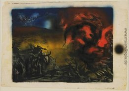 Landschaft mit Steer