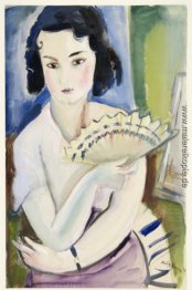 Mulher com leque Mulher com leque