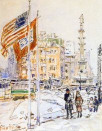 Flaggen, Columbus Circle Flaggen, Columbus Circle