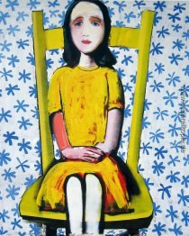 Mädchen sitzend Mädchen sitzend