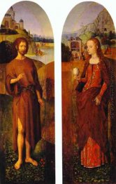 St. Johannes der Täufer und St. Maria Magdalena. Flügel eines Tr St. Johannes der Täufer und St. Maria Magdalena. Flügel eines Tr