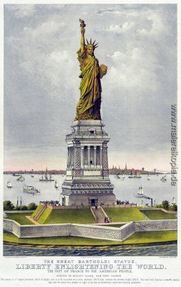 Die große Bartholdi Statue, Freiheit, welche die Welt erleuchtet