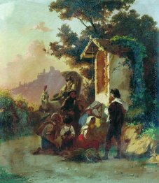 Straßenrändern Schrein Straßenrändern Schrein