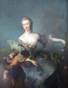 Porträt von Louise Albertine von Grappendorf als Flora