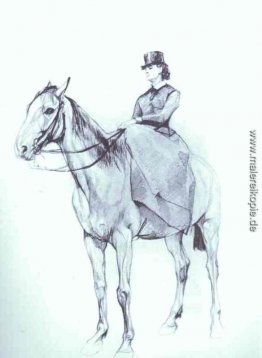 Maria Mamontova auf einem Pferd