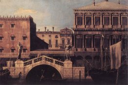 Capriccio: Die Ponte della Pescaria und Gebäude auf dem Quay