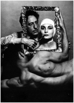 Jean Cocteau mit der Schauspielerin Ricki Soma und Tänzerin Leo
