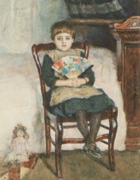 Porträt von Olga Surikova in der Kindheit