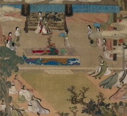 Lady Xuanwen Juni geben Anweisungen an den Classics (Detail)