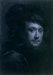 Selbstporträt in einer schwarzen Federhut Selbstporträt in einer schwarzen Federhut