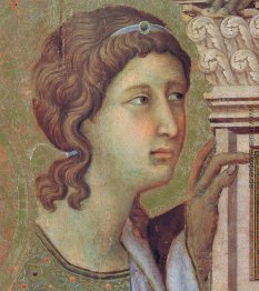 Madonna mit Kind auf dem Thron (Vorderseite-Fragment)