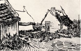 Drei Häuschen im Saintes-Maries