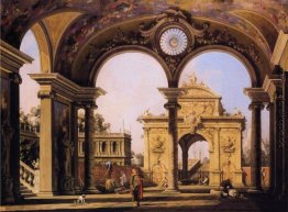 Capriccio einer Renaissance Triumphbogen aus dem Portico eines P