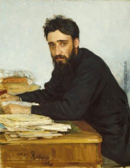 Porträt von Schriftsteller Vsevolod Michailowitsch Garshin